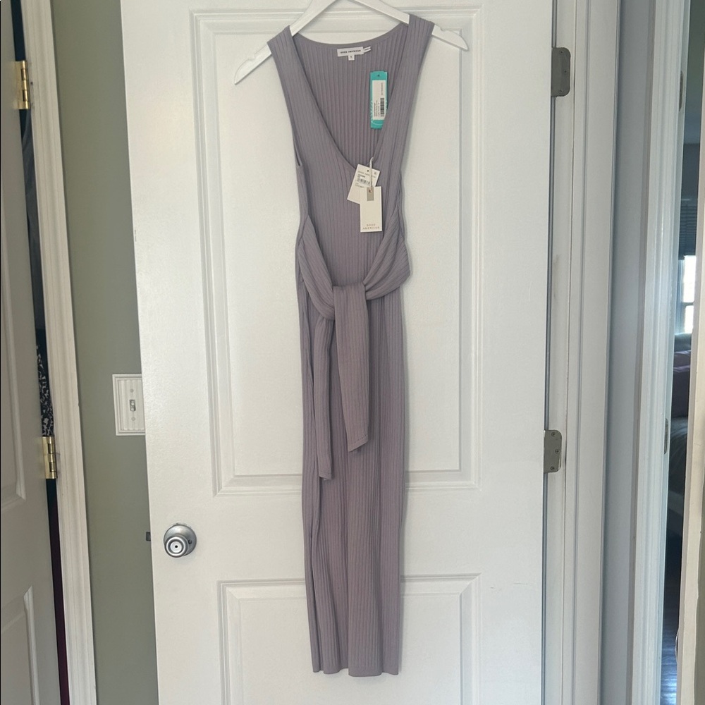 Good American Purple Midi Dress